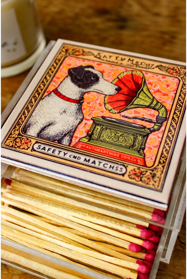 Caixa de Fosforo em Acrilico Vintage Dog Greghi Design -1-